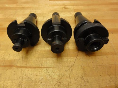 Nice (3) NMTB40 Shell Mill Tool Holders, 1/2&#034;, 3/4&#034;, 1-1/4&#034;, CNC, Milling