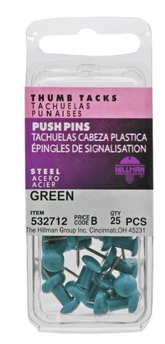 25-pc. Green Push Pins
