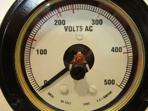 Ideal AC Volt Meter F.S.=500VAC