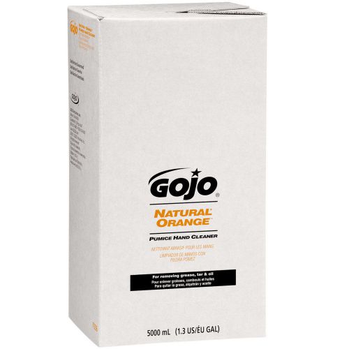 Case of 2 gojo 7556-02 natural orange pumice hand cleaner 5000 ml refill 7556 for sale