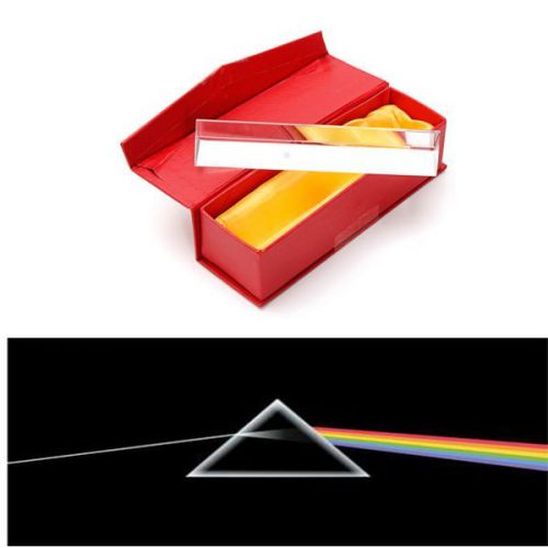 6&#039;&#039; Triple Triangular Prism Physics Teaching Light Spectrum Optical Glass 15cm