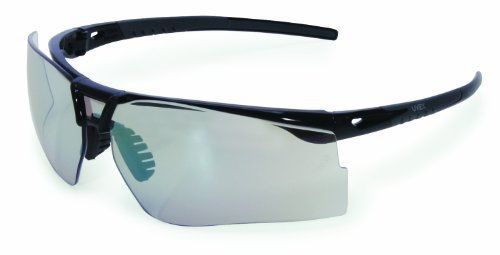 Uvex s0504 bayonet safety eyewear, gloss black/grey for sale