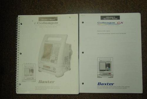 Baxter Colleague Infusion Pump New Operator&#039;s Manual