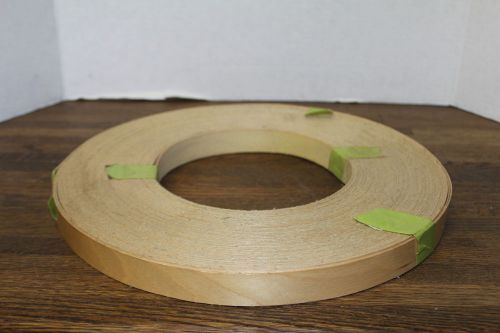 Large roll of genuine maple wood veneer edge banding, 7/8&#034; wide, satin finish for sale