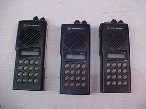 motorola gtx 900 portable radio only h11wcd4cb1an keypad display 3ea as lot a683