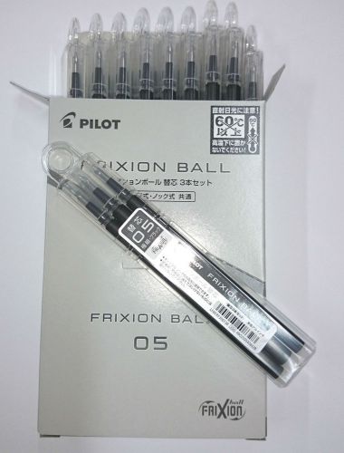 30pcs Pilot FriXion Refills 0.5mm Roller pen with plastic case Black  Erasable
