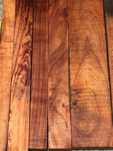 Curly hawaiian koa instrument grade 6 boards 24&#034;x2-5x1&#034; for fine woodworking for sale