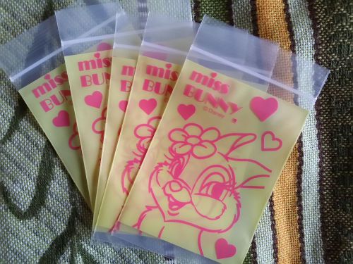 **Disney miss bunny mini resealable plastic bags 5pcs