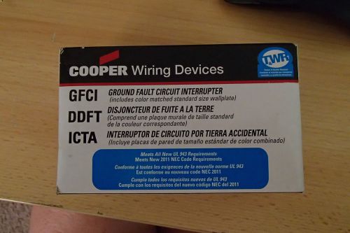 Cooper Ground Fault Circuit Interrupter White (TWRVGF15W GFCI Duplex Receptacle)