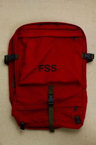 FSS Backpack Field Gear Bag Large Red Canvas Heavy Duty Forest Service