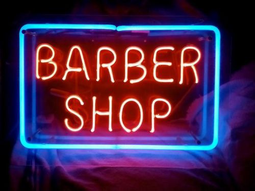 Nice neon barber shop sign, 70&#039;s 80&#039;s? hang on the wall or in a window! for sale