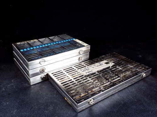 4 Apex Cassettes for Dental Instrument Sterilizers: 11&#034; x 8&#034; (3), 14.5&#034; x 8&#034; (1)