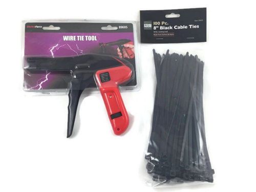 Automotive wire cable tie tool gun bundle: 2 items; 1 electra-force 89605 gun... for sale