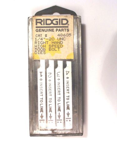 NOS RIDGID USA HSS 1/4&#034; - 20 UNC Bolt Dies FOR 500B DIE HEADS #48605