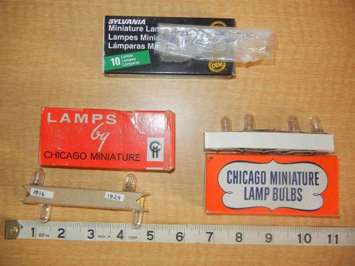 Vintage Lot of 17 Chicago Miniature Sylvania Lamps NOS
