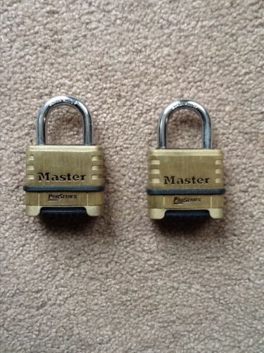 &#034;New&#034; Master Lock #1175RS 2 1/4&#034; Wide Pro Series Brass Resettable Comb Lock