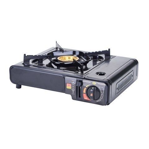 Winco PGS-1K, Portable Gas Cooker, Black, 9500 BTUs, Brass Burner with case