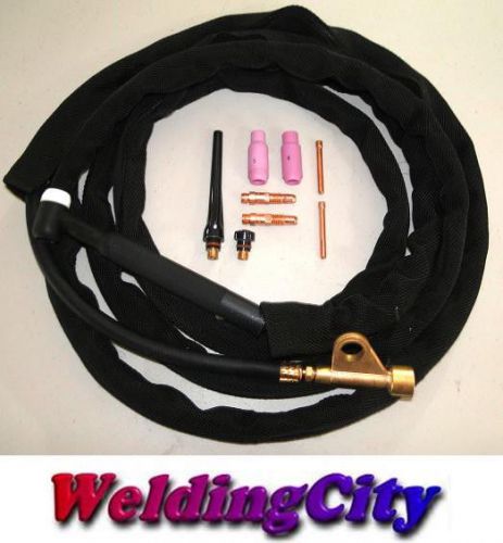 WP-17F-25R 25-ft 150Amp Air-Cooled TIG Complete Welding Torch (FlexHead) Package