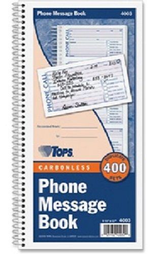 Tops 4003 Carbonless Phone Message Book