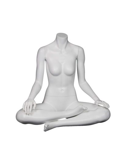 Newtech Display MAF-A1-YOGA3/WH Headless &#034;Ohm&#034; Sitting Yoga Mannequin, White New