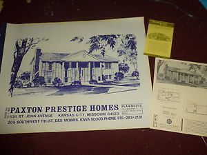 The Corinth Square vintage house plans Paxton Prestige Homes plans/sales sheet
