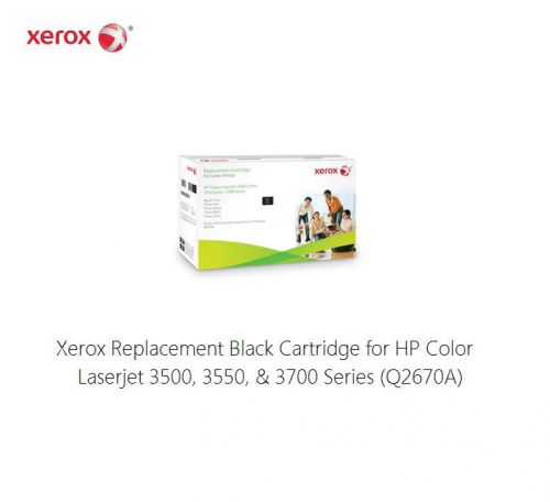 Xerox replacement black cartridge for hp color laserjet 3500, 3550, 3700: q2670a for sale