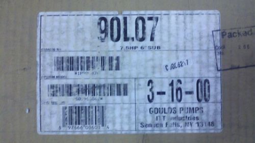 Goulds Pumps ITT 7.5/HP Wet End 6&#034; Submersible Model 90L07 S02281917