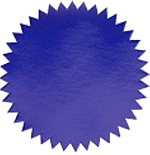 Shiny Blue Foil Seal Labels for Awards, Certificates, Pack of 100, 2&#034; diameter