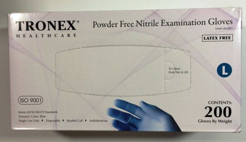 Tronex Nitrile Powder-Free Examination Gloves ISO9001 Size Large 4 Boxes of 200