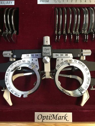 Optimark Full Dia Trial Lens Set and Frame in Case. Minus Cyl  (made in Japan)