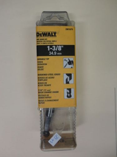 Dewalt 1-3/8&#034; (34.9mm) Ship Auger Bit DW1675 - NEW - 028874116757