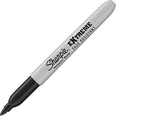 4 QTY New Sharpie Extreme Black Fine Point Fade Resistant Permanent Marker