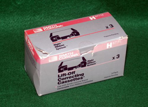 Smith Corona H67116 Lift-Off Correcting Cassettes Right Ribbon System Box of 2