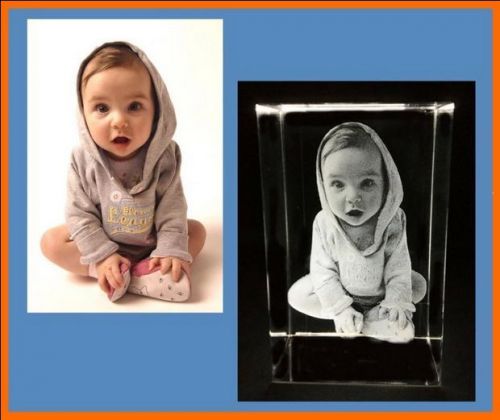 3d Laser Etched Engraving Personalized Custom Crystal Glass Photo Frame Decor