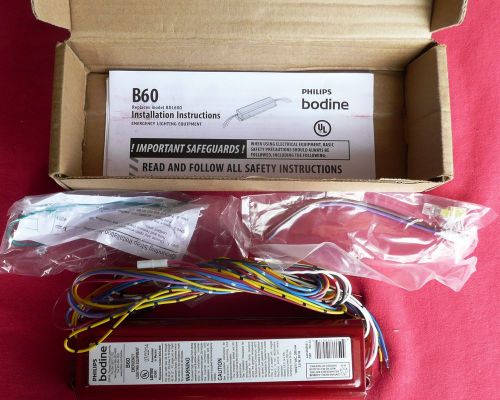 Philips Bodine B60 Flourescent Emergency Ballast, UPC 663015104714