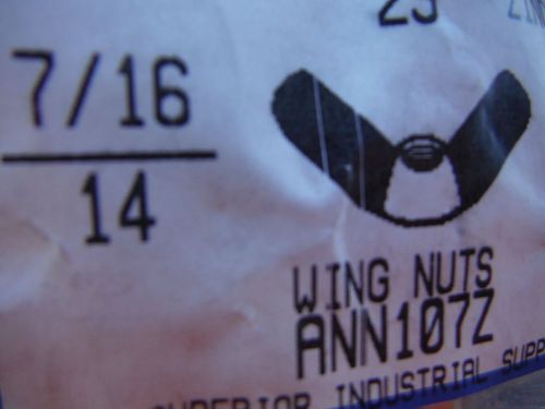 7/16-14 Wing Nut (50pcs) Zinc