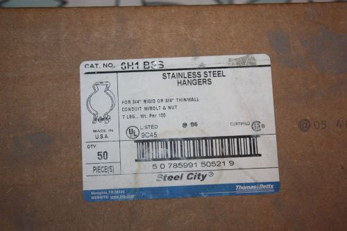 Thomas &amp; betts 6h1-bss stainless steel conduit hanger   3/4&#034; box pf 50 for sale