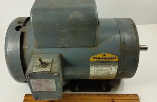 Baldor Industrial Motor, single phase, 1 1/2 HP, 115/208-230 volts - used