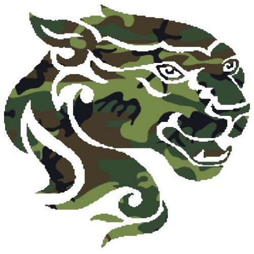 30 Custom Green Camo Panther Personalized Address Labels