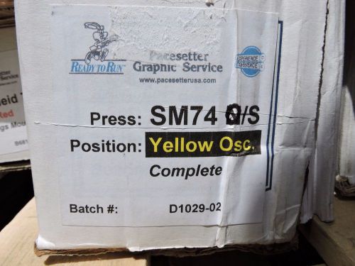 Heidelberg 74 SM O/S Yellow Osc Complete Roller Pacesetter for Printing Press
