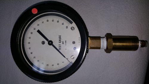 USG MODEL BH A10Q I PRESSURE TEST GAUGE,0-100 PSI .5 SUBD, 5&#034; FACE,