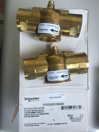 Schneider electric invensys vt2322 2-way zone valve body 3/4&#034; npt two position for sale