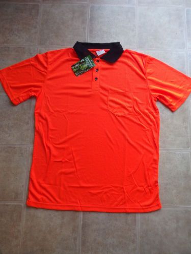 Hi visibility safety polo shirt orange/black 4xl nwt for sale