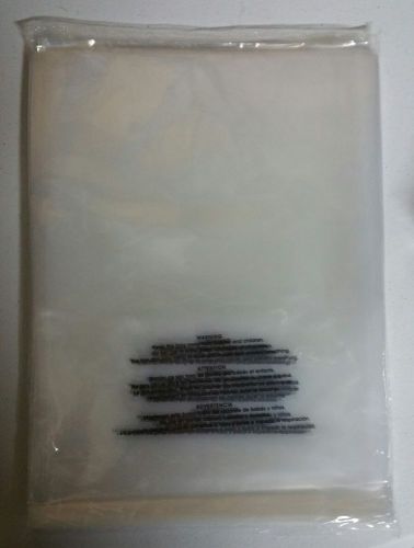 1000 9&#034; x 12&#034; 2 mil Suffocation Warning Poly Bags CLEAR, OPEN TOP, LAY FLAT