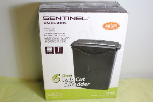 Sentinel FS60B on Guard 6 Sheet Stripcut Paper Shredder (BOX DAMAGED)