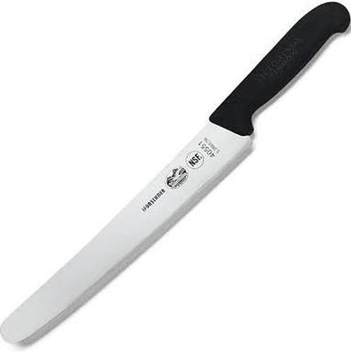 Victorinox 47551 super slicer 10-1/4&#034; blade round tip curved black fibrox handle for sale