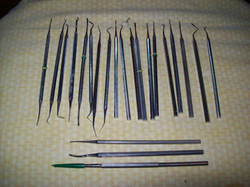 Lot of 22 Dental Instruments~~Picks Carvers Clay Sculpting