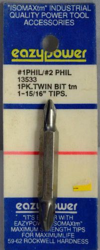 Isomax Eazypower Tools #1 #2 Phillips Screw Driver Twin Bit Tip 13533