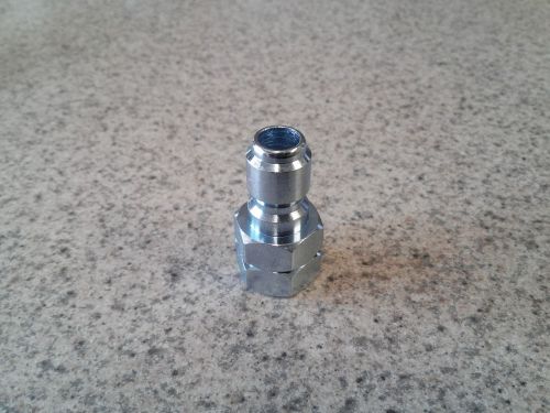 3/8&#034; quick connect steel plug w/ female threads for pressure washers. for sale