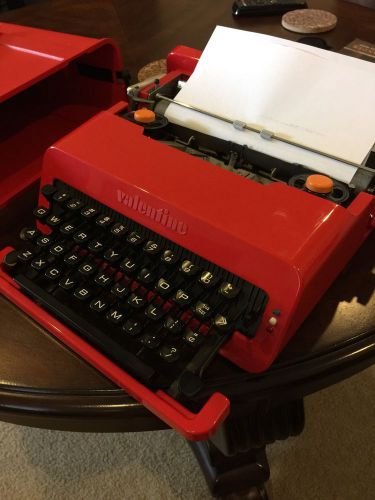 Valentine Olivetti Typewriter Vintage 1969 Red